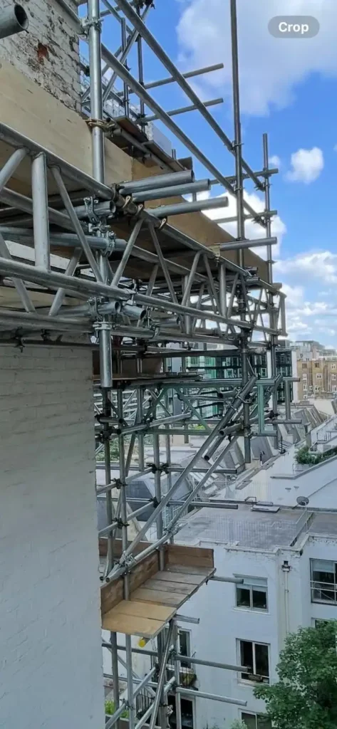outside scaffolding cantilever